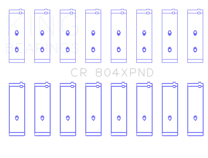 King Ford 260ci / 289ci / 302 5.0L Windsor - Doweled (Size STD) Performance Rod Bearing Set