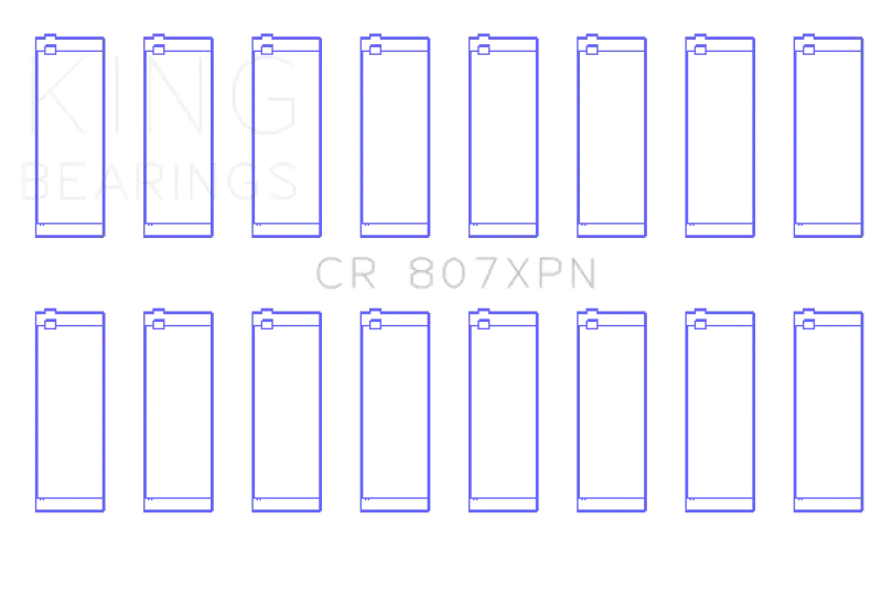 King Engine Bearings Chevrolet SBC 262-400ci (Size 001) High Performance Tri-Metal Rod Bearing Set