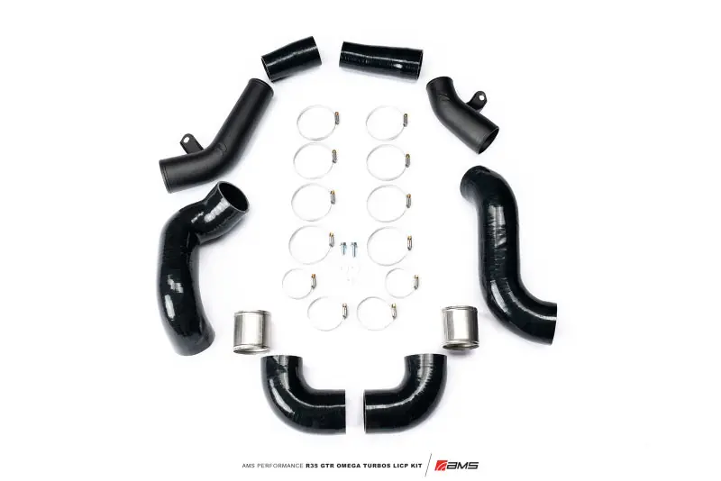 AMS Performance 2009+ Nissan R35 GTR Omega Turbo Kit 3in Lower Intercooler Pipes (Omega 9 & 14)