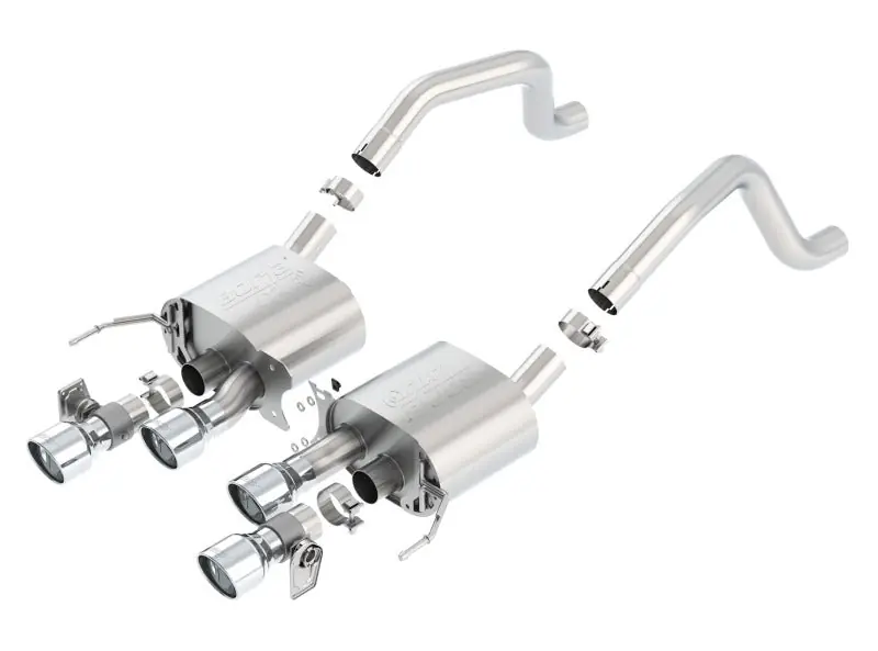 Borla 15 Chevy Corvette C7 ZO6 6.2L w/o AFM w/ NPP ATAK Quad RD RL AC Tips Center Rear Exit Exhaust