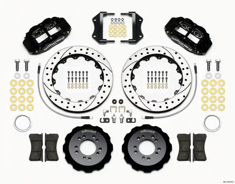 Wilwood Narrow Superlite 6R Front Hat Kit 12.88in Drilled 2013-Up Ford Focus ST w/ Lines