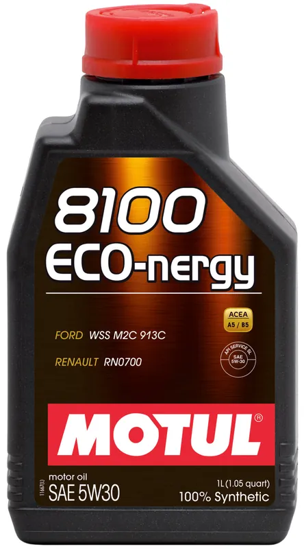 Motul 1L Synthetic Engine Oil 8100 5W30 ECO-NERGY - Ford 913C- CASE OF 12 (12L TOTAL)
