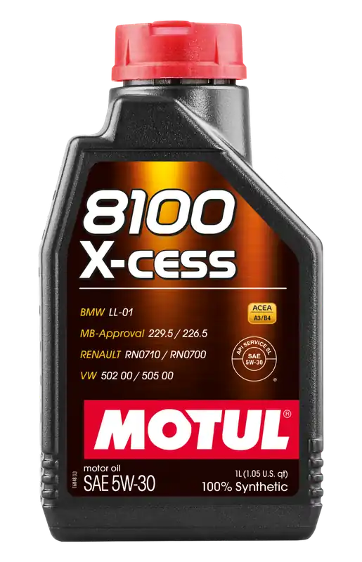 Motul Synthetic Engine Oil 8100 5W30 X-CESS 1L- CASE OF 12 (12L TOTAL)