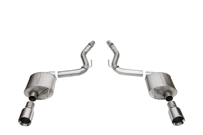 Corsa 24+ Ford Mustang GT Touring Axle-Back Ex.Sys 3.0in Dual Rear Exit w/4.5in Straight Cut Tips