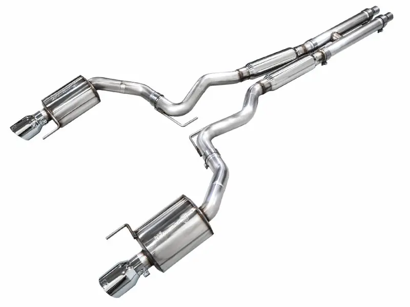 AWE Tuning 2024 Ford Mustang GT Fastback S650 RWD Touring Catback Exhaust w/ Dual Chrome Silver Tips