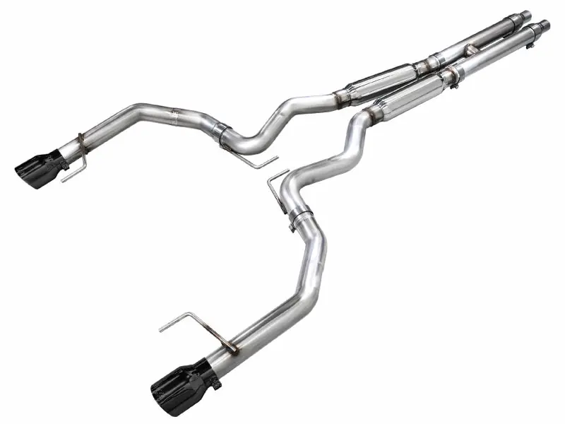 AWE 2024 Ford Mustang GT Fastback S650 RWD Track Edition Cat-Back Exhaust w/ Dual Diamond Black Tips