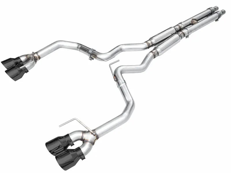 AWE 2024 Ford Mustang GT Fastback S650 RWD Track Edition Cat-Back Exhaust w/ Quad Diamond Black Tips