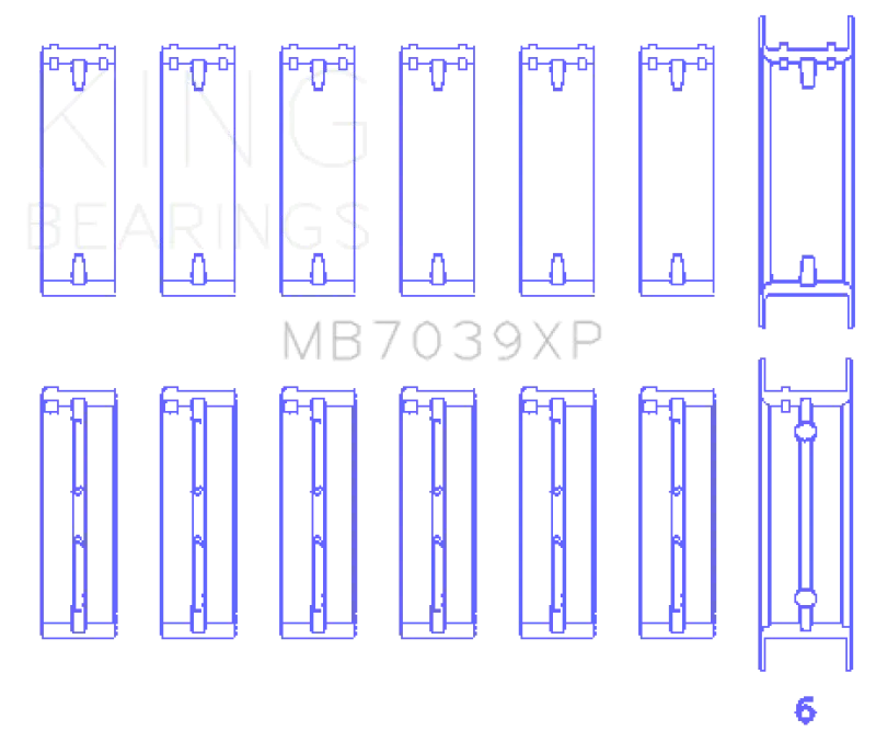 King Engine Bearings BMW M20/M50 2.0L/2.5L/2.7L Performance Main Bearing Set - Size STD