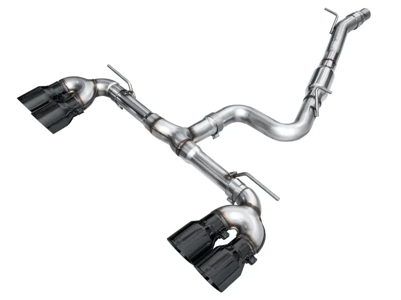 AWE Tuning MK8 Volkswagen Golf R 3in Track Edition Quad Exhaust - Diamond Black Tips