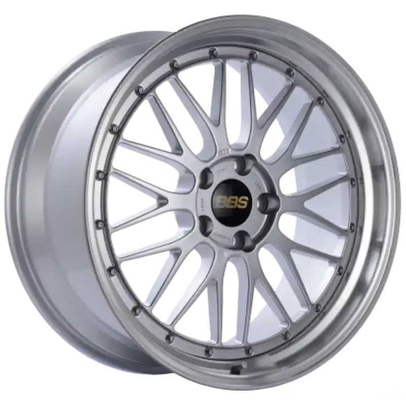 BBS LM 18x9.5 5x114.3 ET38 Diamond Silver Center Diamond Cut Lip Wheel -82mm PFS Req (S/O No Cancel)