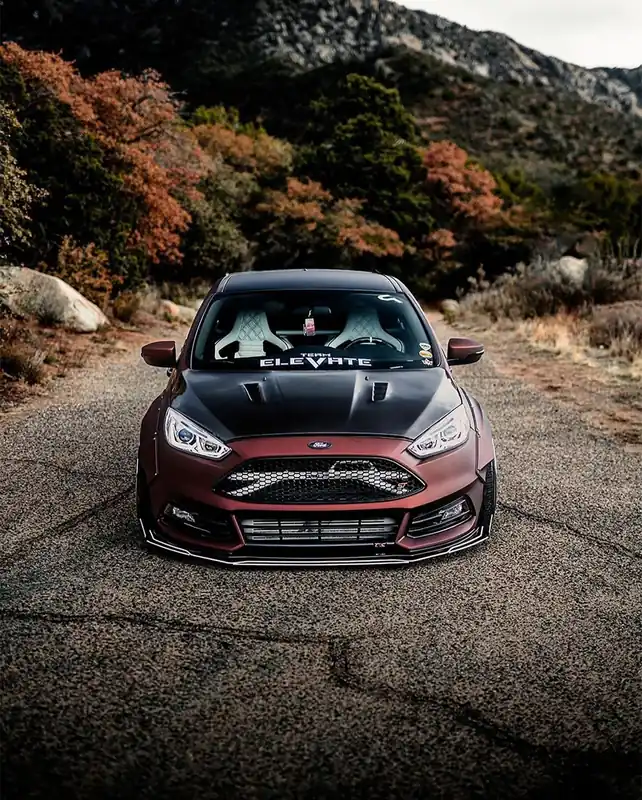 Ford Focus ST (2015-2018) Front Splitter V4 - 2 Layer