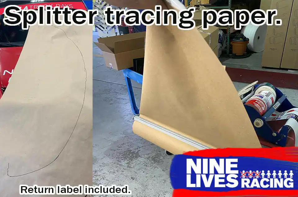 Splitter template drawing material.