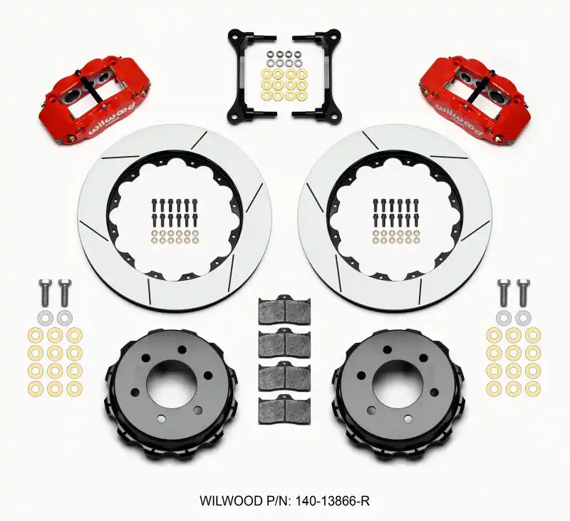 Wilwood Narrow Superlite 4R RearTruck Kit 14.25in Red 2012-Up Ford F150 (6 lug)