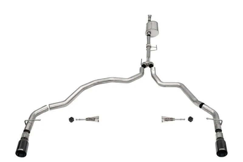 Corsa 2021-2025 Ford F-150 SuperCab/6.5ft Bed 3.5L V6 Sport Cat-Back Dual Rear Exit-Black PVD