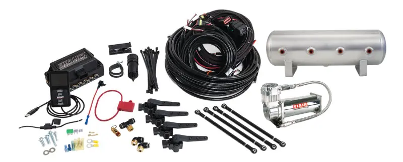 Air Lift Performance 3H (1/4 Air Line 2.5 Gal Raw Aluminum Tank VIAIR 444C Comp)