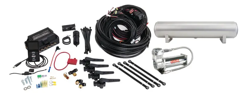 Air Lift Performance 3H (1/4 Air Line 4 Gal 5-Port Raw Aluminum Tank VIAIR 444C Comp)