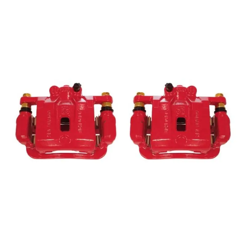 Power Stop 10-16 Hyundai Genesis Coupe Rear Red Calipers w/Brackets - Pair