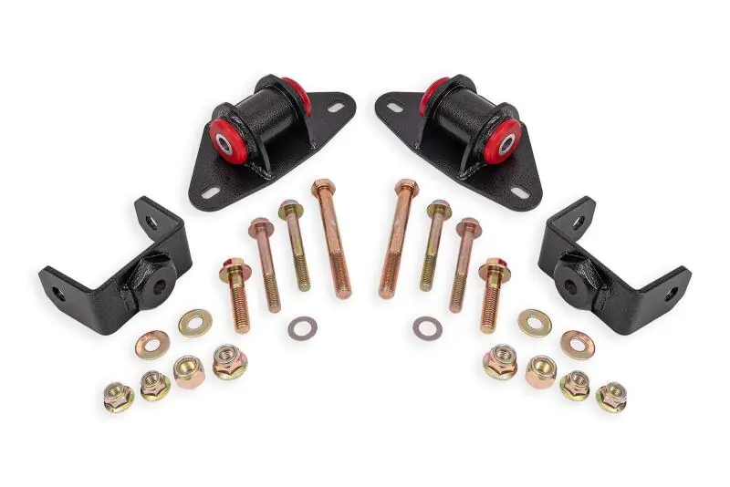 BMR Suspension 14-19 Chevrolet Corvette Motor Mount Kit - Black Hammertone