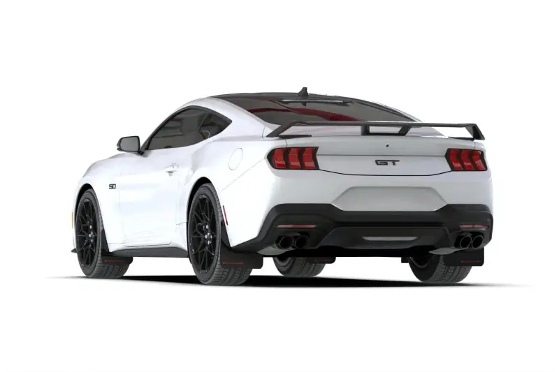 Rally Armor 24-26 Ford Mustang Black UR Mud Flap w/ Red Logo