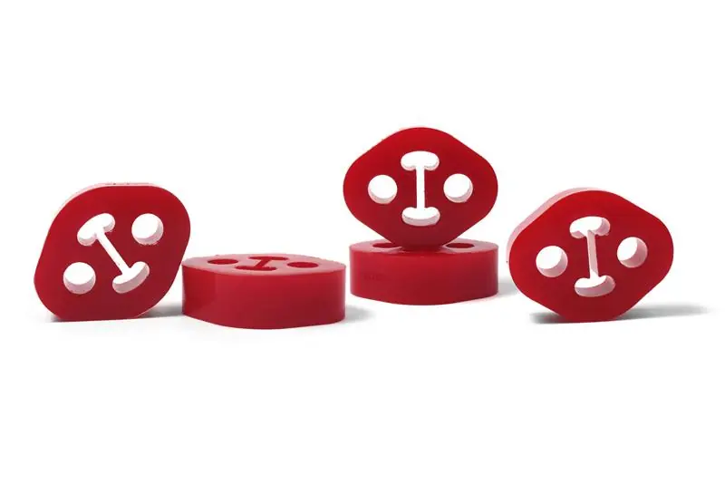 PERRIN Subaru / Universal 15mm ID 1.5in. Hole Offset Exhaust Hanger - Red (Sold Individually)