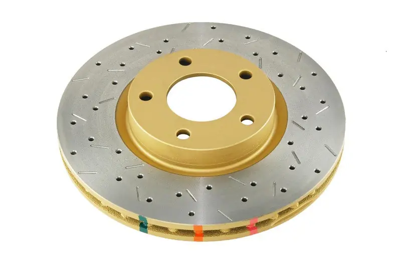 DBA 04-05 Mazda 3 2.3L (exc. MazdaSpeed) Front Drilled & Slotted 4000 Series Rotor