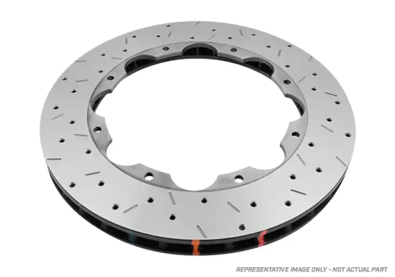 DBA 05-10 Ford Mustang GT Front 5000 Series Drilled & Slotted Ring