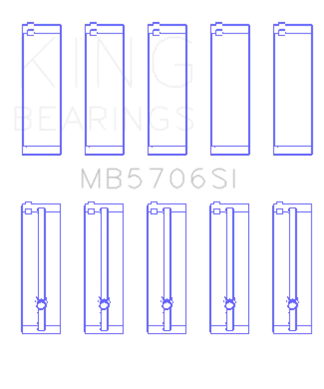 King Engine Bearings Hyundai i30 G4FC (Size +0.50mm) Main Bearing Set