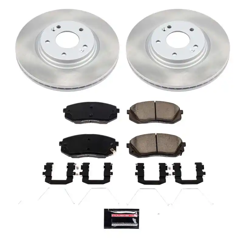 Power Stop 17-19 Kia Soul Front Semi-Coated Rotor Kit