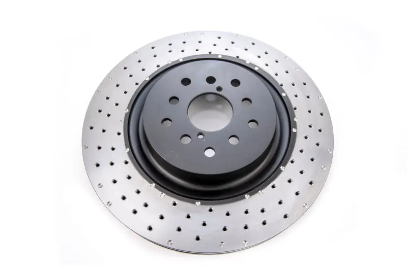 DBA 04-17 Subaru WRX STi Front Cross Drilled/Dimpled 4000 XD Series Rotor