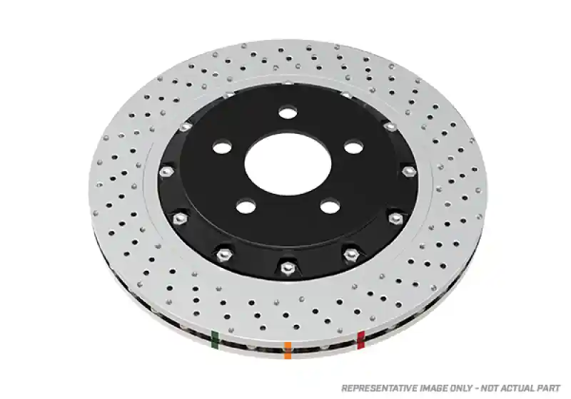 DBA 15-20 Ford Mustang GT Perf Pkg (380mm Frt Rotor) Front 5000 Series Drill & Slot Rotor w/Blk Hat
