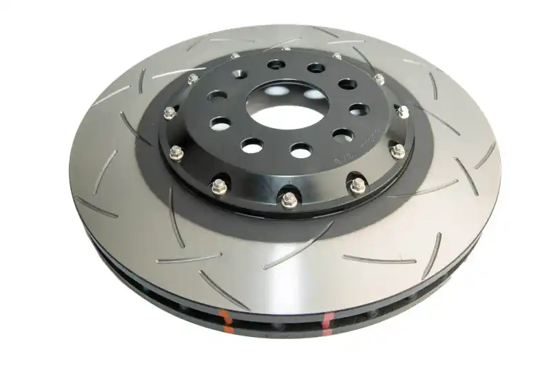 DBA 13-17 VW Golf R (MK7) 5000 Fully Assembled 2-Piece Rotor Black Hat T3 Slotted KP Front