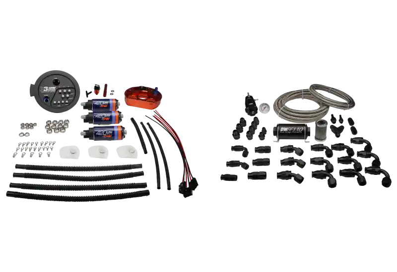 DeatschWerks A90 Supra/G8X BMW M3/M4 X3 Module w/ Triple DW420 Pumps and PTFE Return Plumbing Kit