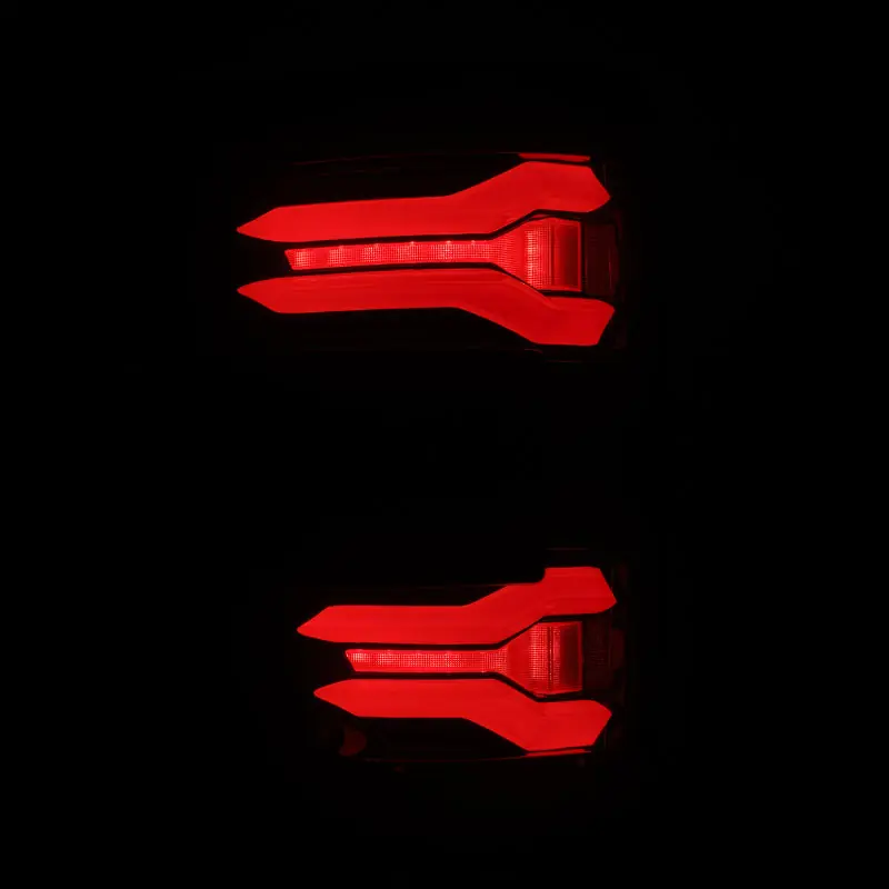 AlphaRex 21-23 Ford F-150 LUXX LED Taillights - Black Red w/ BLIS