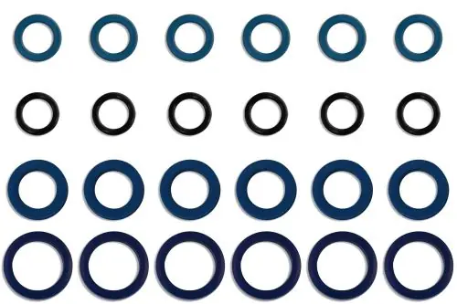 Seal kit for Fuel Injector Clinic low-z 3000GT VR4, RB26, or 7M-GTE injectors (Scribed part numbers ending in "K") (slk-135-185x6-k)