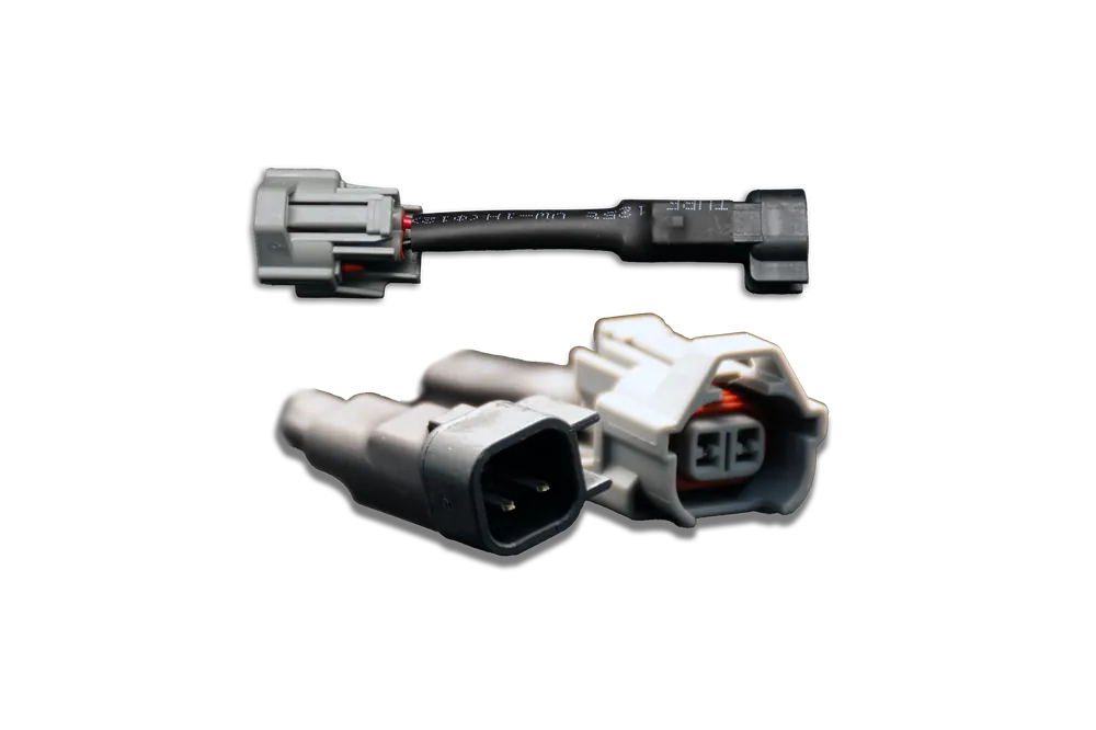 Set of 8 Denso (female) to US Car/EV6 (male) injector plug adaptors (padpdtou8)