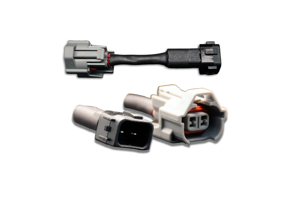 Set of 4 Denso (female) to Honda OBD2 (male) injector plug adaptors (padpdtoh4)