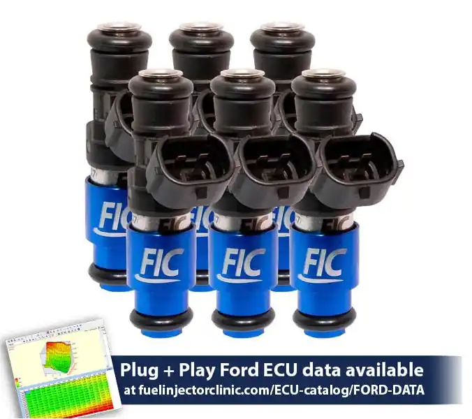 2150cc (200 lbs/hr at 43.5 PSI fuel pressure) FIC Fuel Injector Clinic Injector Set for Ford Falcon XR6T (FG) (is412-2150h)