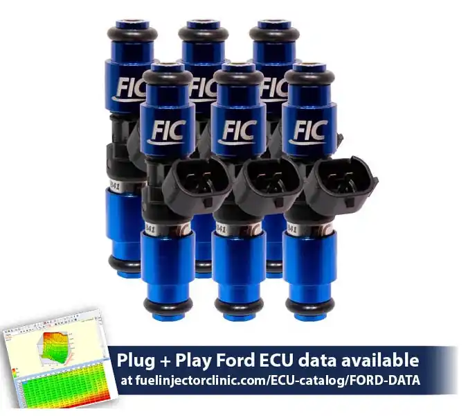 2150cc (200 lbs/hr at 43.5 PSI fuel pressure) FIC Fuel Injector Clinic Injector Set for Ford Falcon XR6T (BA/BF) (is411-2150h)