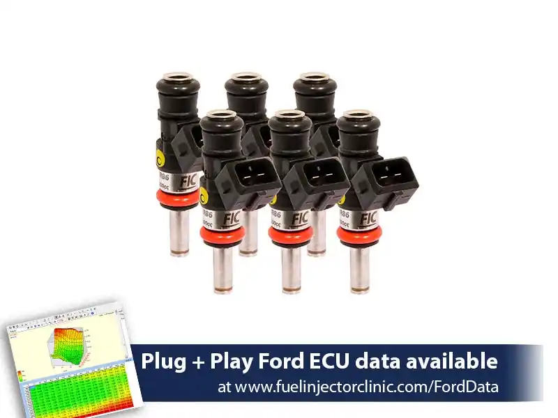 1200cc (110 lbs/hr at 43.5 PSI fuel pressure) FIC Fuel Injector Clinic Injector Set for Ford Raptor (2017-2019) Injector Sets (is409-1200h)
