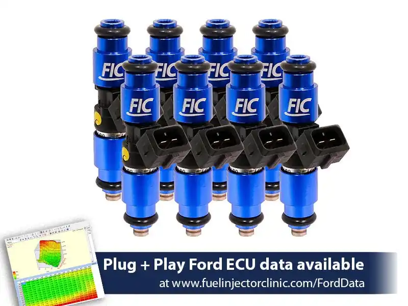1200cc (110 lbs/hr at 43.5 PSI fuel pressure) FIC Fuel Injector Clinic Injector Set for Ford Raptor (2010-2014) Injector Sets (is408-1200h)