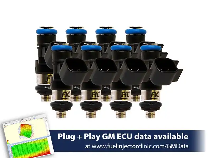 540cc (60 lbs/hr at OE 58 PSI fuel pressure) FIC Fuel Injector Clinic Injector Set for 6.2 Truck Motors ('09-'13) Injector Sets (High-Z) (is306-0540h)