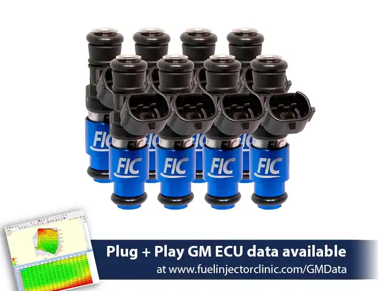 2150cc (240 lbs/hr at OE 58 PSI fuel pressure) FIC Fuel Injector Clinic Injector Set for 4.8/5.3/6.0 Truck Motors ('07-'13) (High-Z) (is305-2150h)