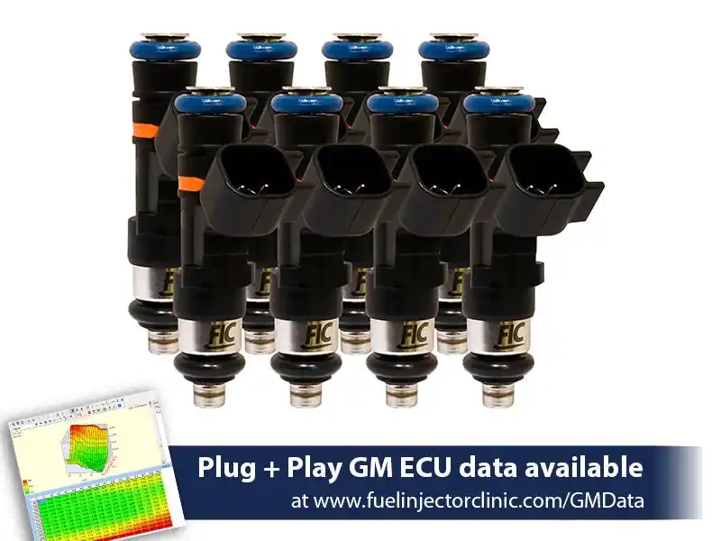 775cc (85 lbs/hr at OE 58 PSI fuel pressure) FIC Fuel Injector Clinic Injector Set for 4.8/5.3/6.0 Truck Motors ('07-'13) (High-Z) (is305-0775h)