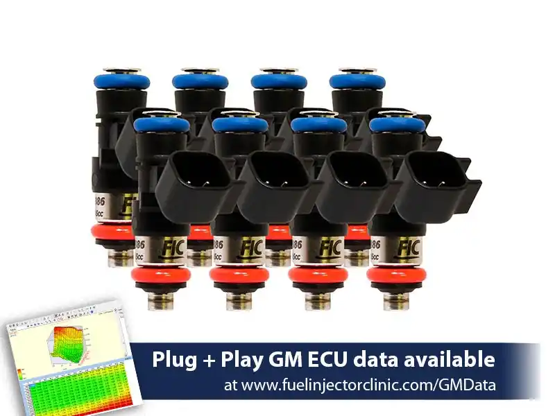 850cc (94 lbs/hr at OE 58 PSI fuel pressure) FIC Fuel Injector Clinic Injector Set for LS3, LS7, LSA, L76, L92, and L99 engines (High-Z) Previously 770cc (is303-0850h)