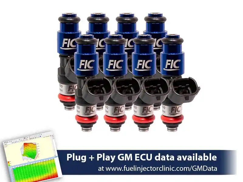 2150cc (240 lbs/hr at OE 58 PSI fuel pressure) FIC Fuel Injector Clinic Injector Set for LS2 engines (High-Z) (is302-2150h)