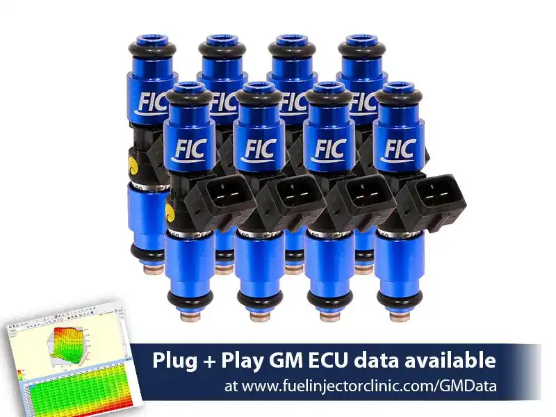 1200cc (130 lbs/hr at OE 58 PSI fuel pressure) FIC Fuel Injector Clinic Injector Set for LS1 engines (High-Z) (is301-1200h)
