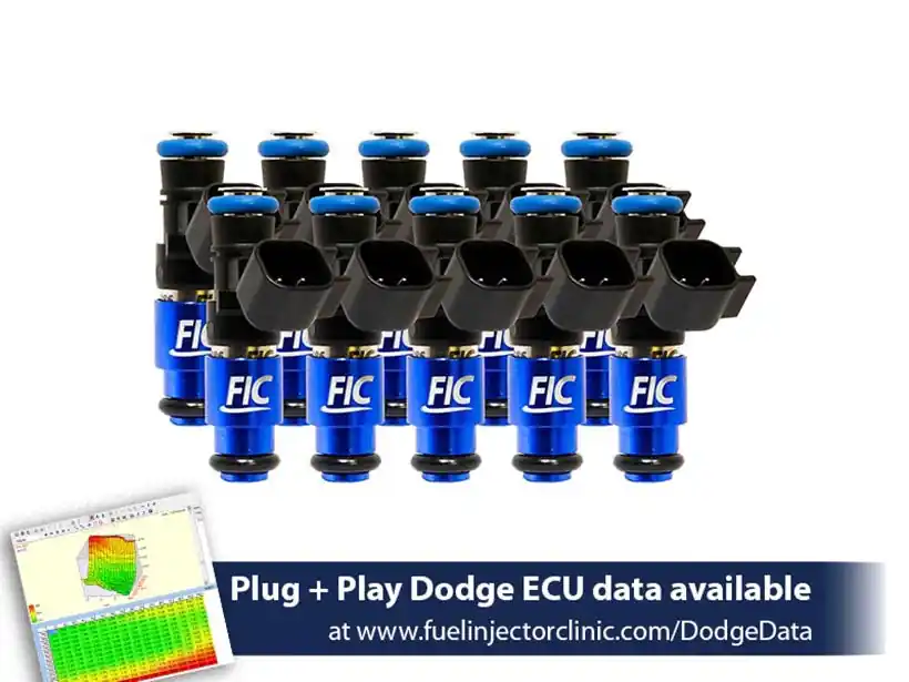 1200cc-D FIC Fuel Injector Clinic Injector Set for Dodge Viper ZB2 ('08-'10) VX1 ('13-'17) (is158-1200h-d)