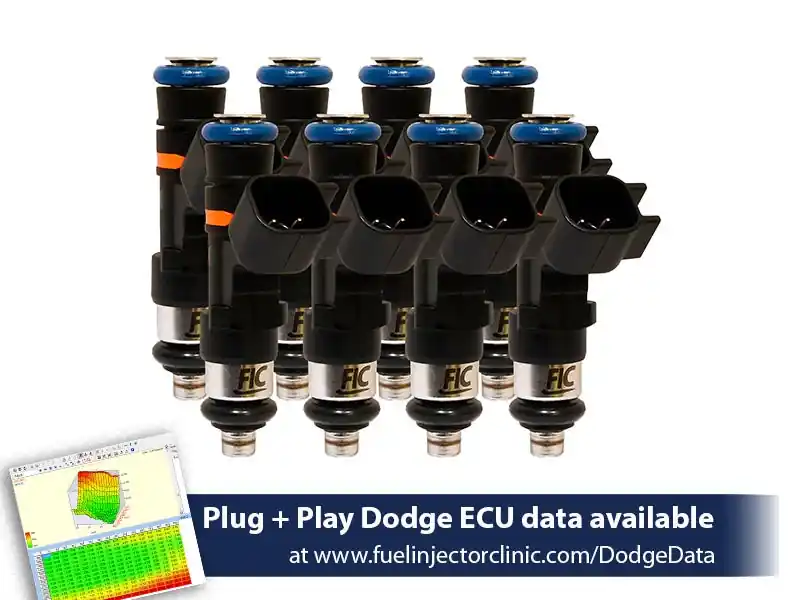 775cc (85 lbs/hr at OE 58 PSI fuel pressure) FIC Fuel Injector Clinic Injector Set for Dodge Hemi SRT-8, 5.7 (High-Z) (is153-0775h)