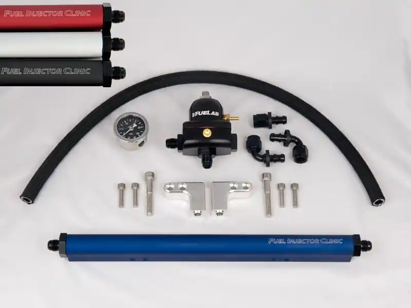 Complete DSM Fuel Rail Kit With -8 AN Inlet & -6 AN Return Fittings (fkt-dsm-8)