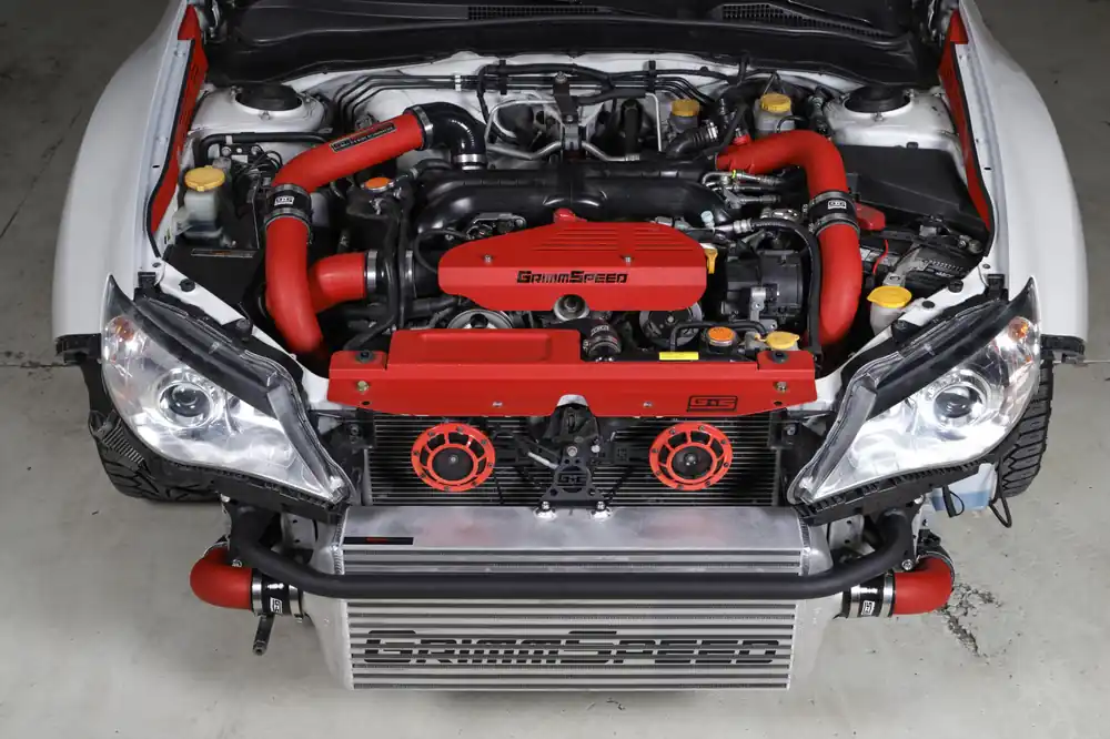 GrimmSpeed Front Mount Intercooler Kit Inc. Black Piping For Subaru 08-14 WRX